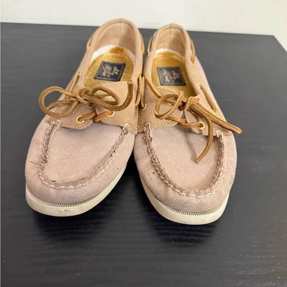 Milly for Sperry Top Sider Sparkle Gold and Tan Loafers 8 Ladies - Picture 2 of 6